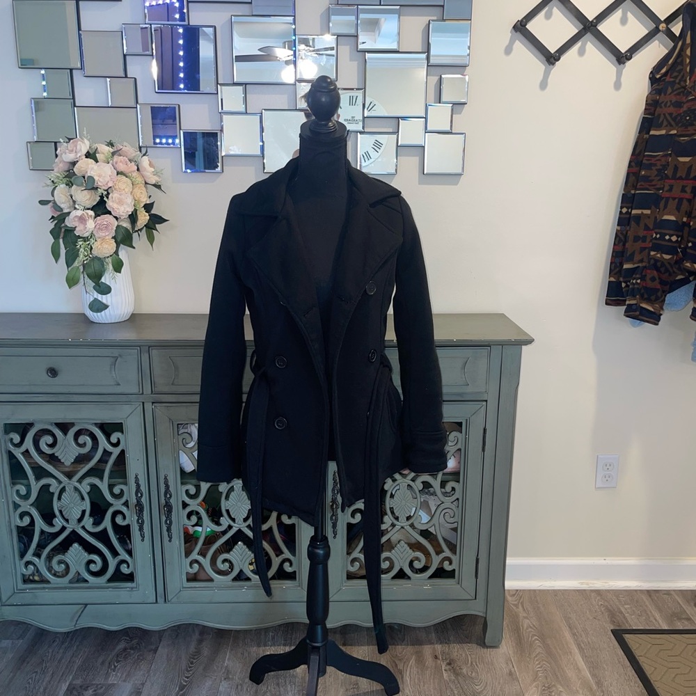 Jou Jou Classic Black Trench Coat
